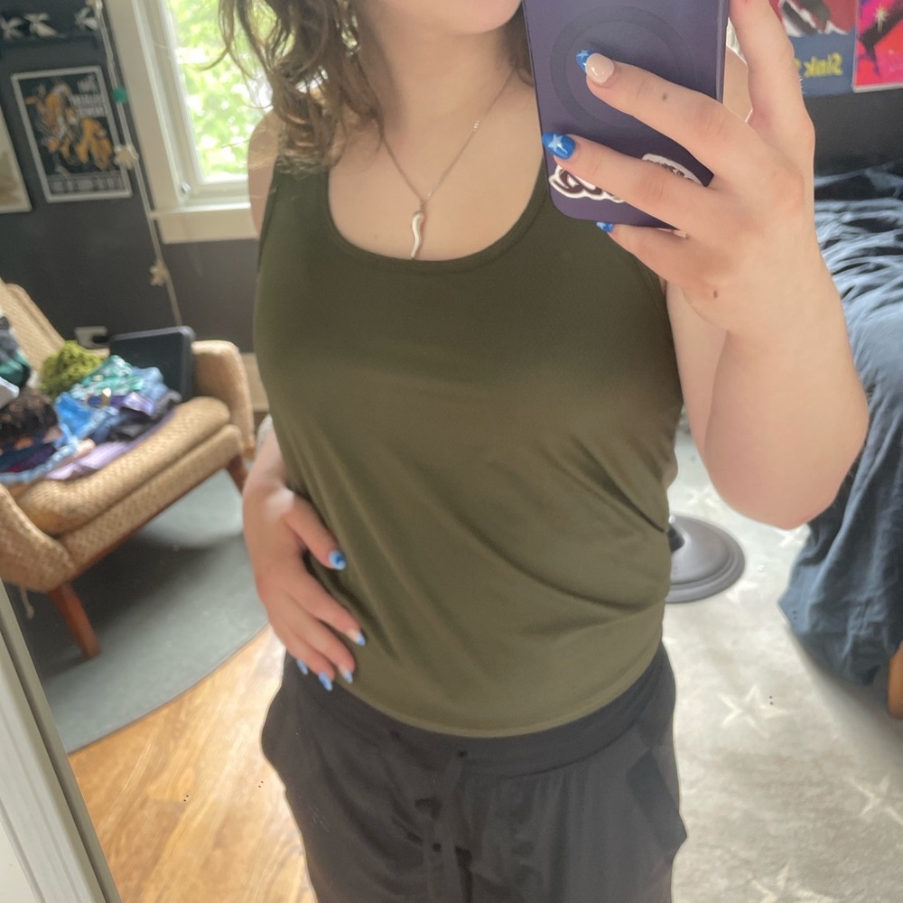 Green Fabletics tank top